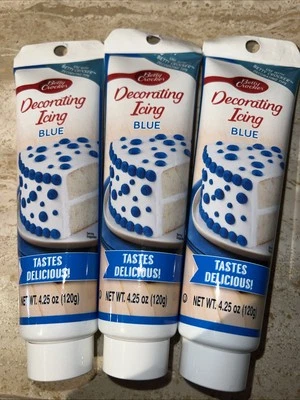 3! Tubo de decoración Betty Crocker azul glaseado ¡ENVÍO GRATUITO! *NUEVO* Foto 1 de 4
