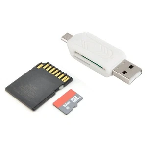 Card Reader 2 slots ABS Device FOR Android MB PC Tablet Memory USB Male - Picture 1 of 20