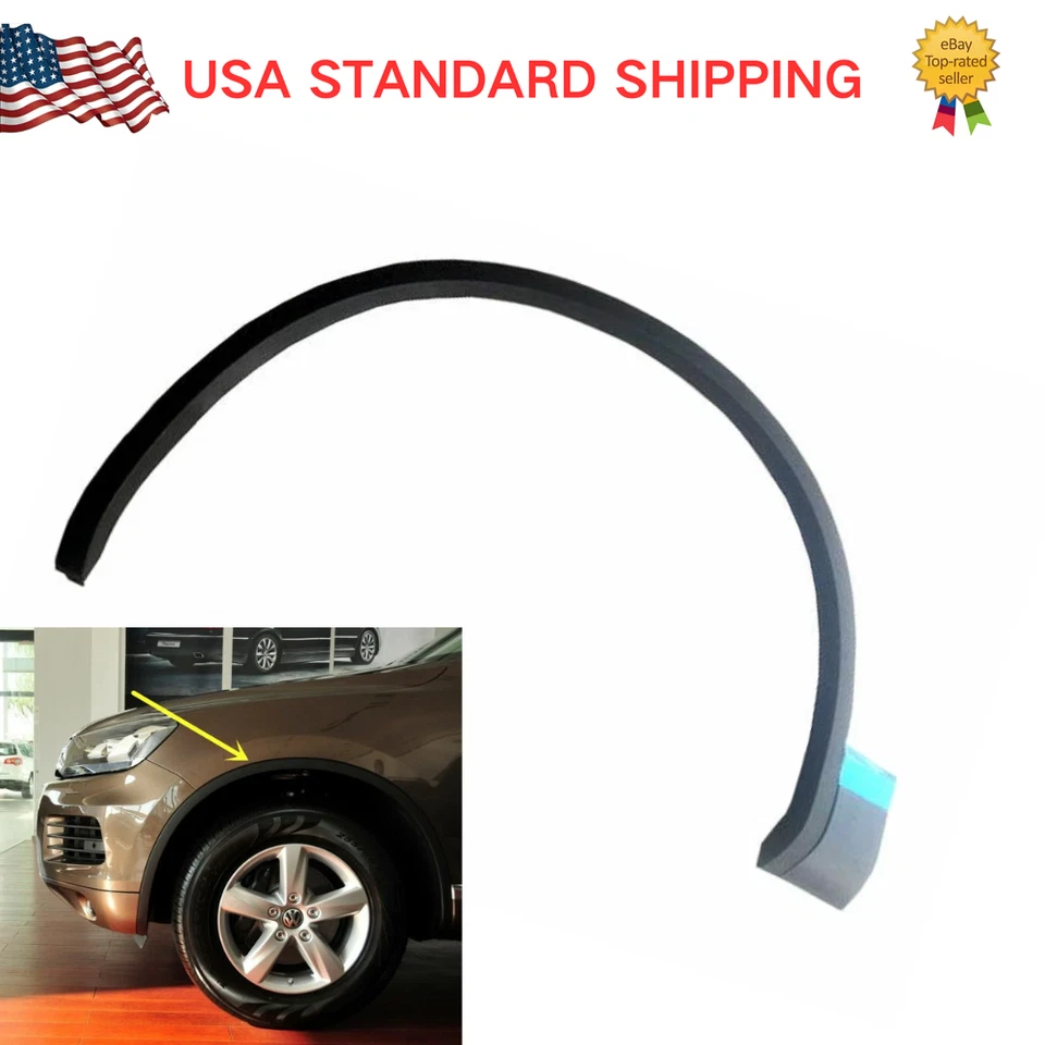 For Volkswagen Touareg 2011-2018 FRONT LEFT Fender Flare Wheel Arches Black - Image 1 of 4