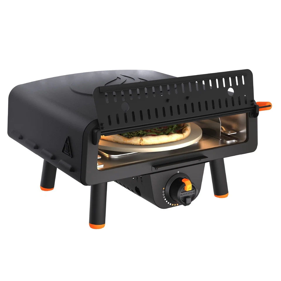 Blackstone 2238 Outdoor Tabletop Propane Pizza Oven with 13 Rotating Pizza Stone