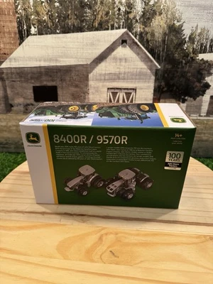 1/64 Ertl John Deere 8400R/9570R Silver 100 Years Tractors - Prestige Collection - Image 1 of 4