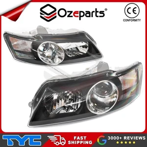 Pair LH+RH Head Light Lamp Black Projector For Holden Adventra VY 2003~2006 - Picture 1 of 5