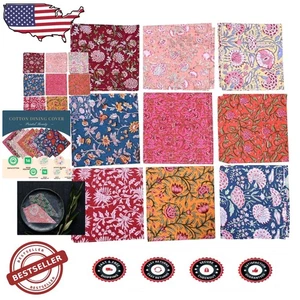 Handgefertigte 10 Stck. Mehrfarbig Baumwolle Servietten 16x16" Paisley Umweltfreundlich Set - Bild 1 von 10