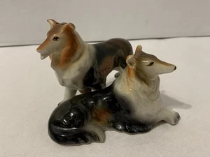 Juego de coctelera vintage Relco Japón cerámica Collie perro sal pimienta - Imagen 1 de 7