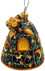Patricia Breen Stunning Skep Russian Fairy Tale Black Bee Christmas Ornament - Picture 1 of 8