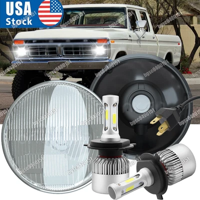 2X Faros LED Proyectores Redondos de 7" pulgadas para Ford F 100 F 150 F 250 F 350 NUEVO Foto 1 de 4