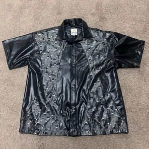 Vintage Chochie Casuals Shirt Mens XXL Button Up Martini Glasses Rayon - Picture 1 of 10