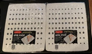 (2) NOS Vintage Rubbermaid 1292 White Sink Mats 12.75” X 16” Made In USA In 1983 - Picture 1 of 8