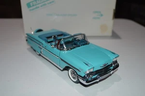Danbury Mint 1958 Chevrolet Impala Convertible, blau türkis mit Box & Titel - Bild 1 von 8