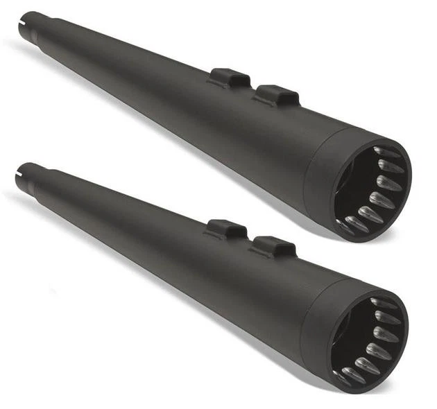 Bassani 4" DNT Megaphone Mufflers Black #1F57DNT5B Harley Davidson - Image 1 of 1