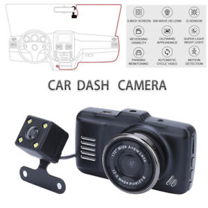 Black Box Vehicle camera video recorder Front Rear Camera 3-inch car dash camera