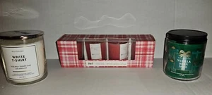 CANDLES PIER 1 Watermelon, White Barn White T-Shirt, B&BWorks Vanilla Bean Noel - Picture 1 of 7