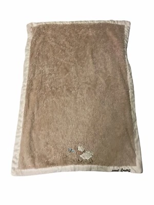 Manta bebé Babies R Us cordero libélula usada en excelente estado textura Sherpa 40x30" crema y marrón Foto 1 de 4