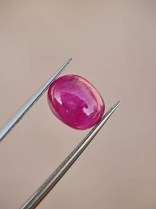 Cabujón de piedra rubí forma ovalada natural suelto sin tratar sin calefacción de Afganistán - Imagen 1 de 5