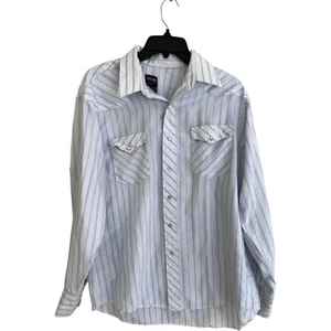 Vintage Mens Wrangler Shirt Ranchwear XL Long Sleeve Long Tail Western - Picture 1 of 5