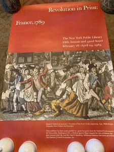 Revolution im Druck: Frankreich, 1789 NYPL Ausstellungsplakat 1989 31"x21,25" - Bild 1 von 4