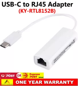 Adaptador de red Ethernet USB-C a RJ45 tipo C 100 Mbps para Lenovo Yoga Aio 27" AU - Imagen 1 de 3