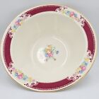 (1) Homer Laughlin L50 N 6 Serving Bowl Red with Floral Pattern 9 Inch
