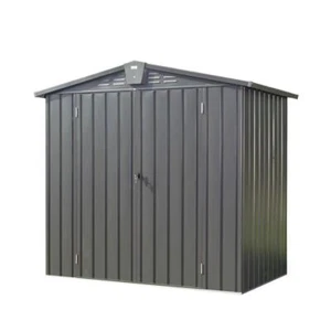 Unbranded Outdoor Metal Shed 7' W X 5' D, W/ Lockable Door, 20 Vents for Tools - Picture 1 of 4