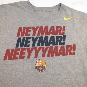 NIKE FUTBOL CLUB BARCELONA FOOTBALL CLUB FC SOCCER TEE T SHIRT Mens S NEYMAR  - Picture 1 of 3