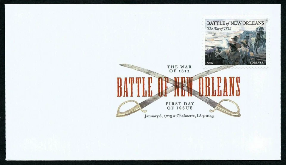 USA, SCOTT # 4952, BLANK FDC COVER - 2015 BATTLE OF NEW ORLEANS WAR OF 1812 DCP - Image 1 of 1