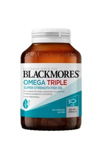 NEW Blackmores Omega Triple Super Strength Concentrated Fish Oil 60 Capsules - Picture 1 of 1