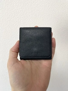 Genuine Bally Coin Case Small Wallet Black Leather Made In Italy Luxury Designer - Picture 1 of 11