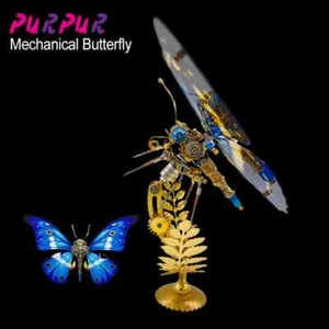 3D Metal Puzzle Mechanical Assembly Butterfly Model DIY Punk Gift Puzzle Toys - Picture 1 of 8