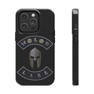 Funda resistente Molon Labe con casco Spartan y funda 45 cabezales ACP para iPhone 14 - Imagen 1 de 7