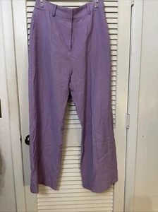 NWT Where Are You From~WAYF Dress Pants Women’s Lilac Wide-Leg Size XL High Rise - Picture 1 of 20