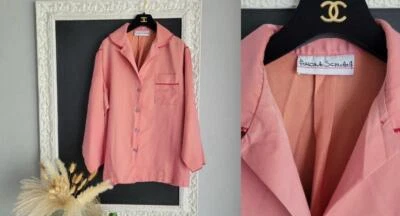 FERNANDO SANCHEZ Salmon Pink Lingerie Lounge Button-Down Sleep Shirt PJ Pajama L - Image 1 of 4