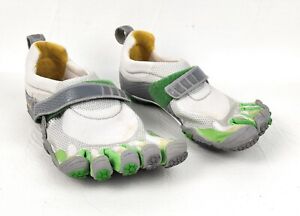 Vibram Five Fingers W345 Toe Shoes Womens US 7.5 EUR 38 Bikila Green White Gray