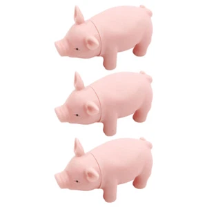 Juguete de vinilo para perro cerdo gritando 3 piezas de vinilo para apretar gruñir sonido jugar juguetes interactivos - Imagen 1 de 12