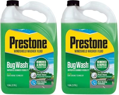 Prestone AS657 Bug Wash Windshield Washer Fluid 1 Gallon Pack of 2 Foto 1 de 4