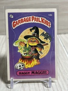 1985 Topps Garbage Pail Kids Series 1 #16b Haggy Maggie OS1 Matte Back Nice - Picture 1 of 4
