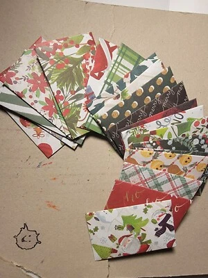 Assorted giftcard Envelopes 10pcs from a wide variety of Christmas papers - Image 1 of 3