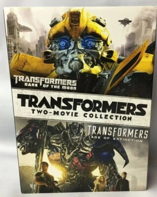 Transformers TWO Movie Collection DVD Dark of the Moon & Age of Extinction Gift - Image 1 of 4