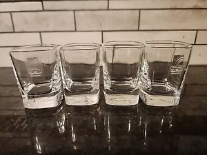 Set of 4 Luigi Bormioli Crystal Shot Glasses Mid-Century 1970s Made in Italy - Picture 1 of 13