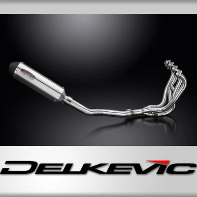 Kawasaki ZZR600 D/E ZZR400 K/N 90-09 Exhaust 4-1 343mm X-Oval Stainless Silencer - Image 1 of 4