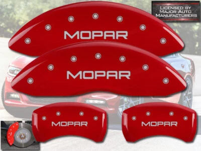2008-2014 Dodge Avenger Front + Rear Red MGP Brake Disc Caliper Covers Mopar - Image 1 of 4