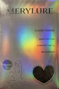 Womens Merylure Hosiery Semi Sheer Classic Pantyhose Black L-XL Pack of 3 NEW - Picture 1 of 3