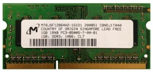 MT8JSF12864HZ-1G1D1 Micron 1GB PC3-8500 DDR3-1066MHz non-ECC Unbuffered CL7 - Picture 1 of 1