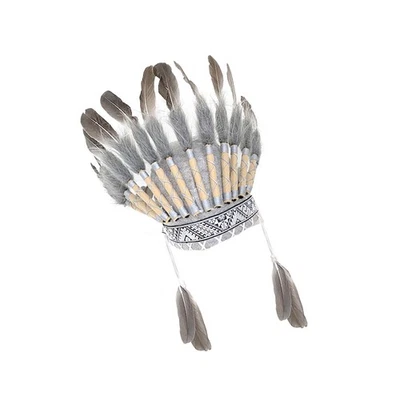 American Chief Indian Native Hat Synthetic Feather Headdress Hair Band for Stage - Image 1 of 4