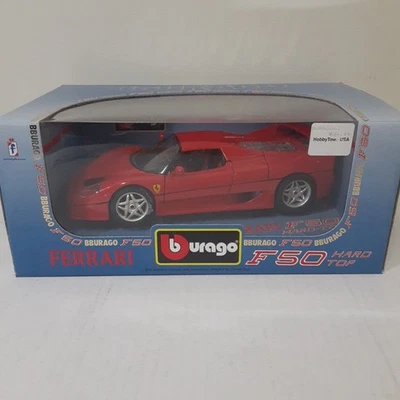 Burago 1995 法拉利 F50 – 红色硬顶 - 1/18 压铸汽车 — 第 1/4 张图片
