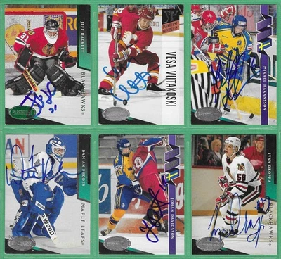 1993-94 Parkhurst Hockey *SIGNED* ~ 10 cards~ Droppa, Hackett, Reese, Loewen - Image 1 of 2