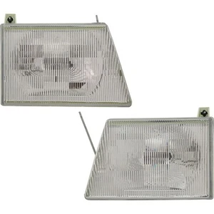 Left and Right Headlights For Ford E-350 Super Duty 1999-2007 Halogen w/ Bulb/s - Picture 1 of 12