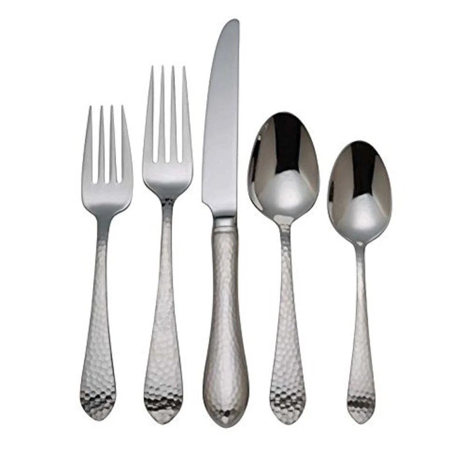 Reed And Barton 9690805 Hammered Antique 5Pc Flatware Place Setting