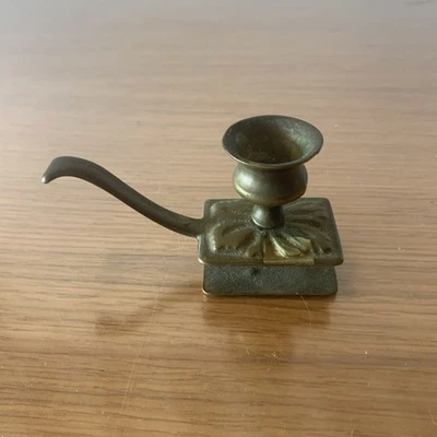 Bougeoir En Bronze Support Boîte Allumettes Vintage Ref AH  - Photo 1/4