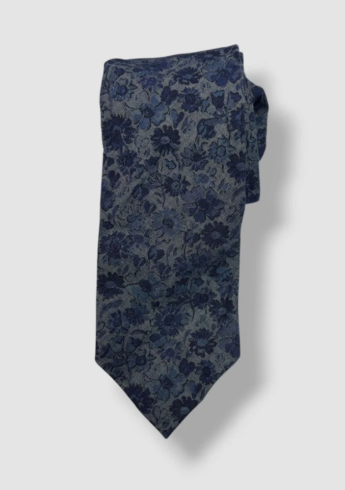 Tommy Hilfiger Mens Blue Floral Classic Neck Tie 58 x 2.75 - Image 1 of 1