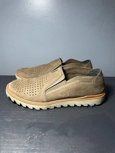 Merrell Shoes Mens 10.5 Downtown Moc Sneakers Gray Leather Comfort Slip On Low - Picture 1 of 9